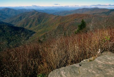 View during the ascent of Sam Knob Taken 10-22-2014
