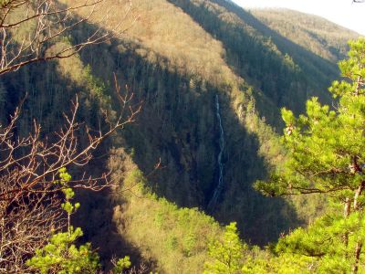Buckeye Falls as seen from Chigger Ridge - Taken Feb 22- 2014
