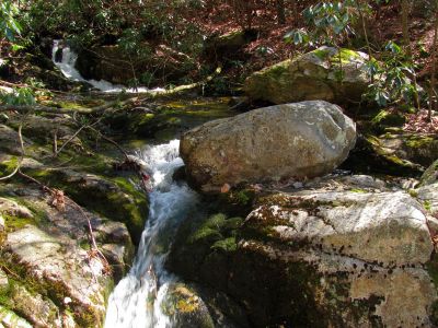 Small falls above top of the Upper Dick Creek Falls  Taken 3-10-2012
