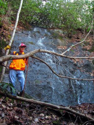 Dave at the Upper Long Branch Falls  Taken 12-4-2013
