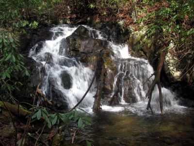 First set of falls found well above the Lower Higgins Creek Falls - taken Feb. 3, 2012
