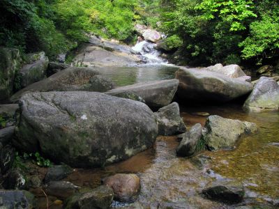 Smalls falls above the top of the upper Upper Creek Falls Taken 8-9-2012
