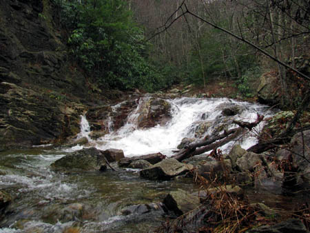 First cascades on Devils Creek