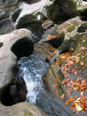 Looking down Granny`s Kitchen Falls 
