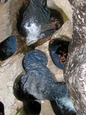 RAT Drone view looking down on Granny`s Kitchen falls 
