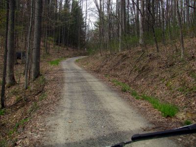 Almost to the gap, I can see the makeshift privy on the left,,
