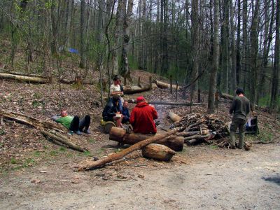 Hikers at the gap, 
