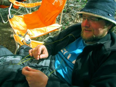 An Estonian does some gear repair
