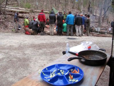 The hikers made sure there was no food leftover. No waste at the gap. 
