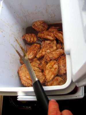 pork loin,, grilled  yum 
