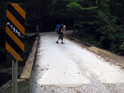 Bol'Dar on the bridge crossing Webb Creek where it meets Gragg Prong Creek at Roseboro Road
