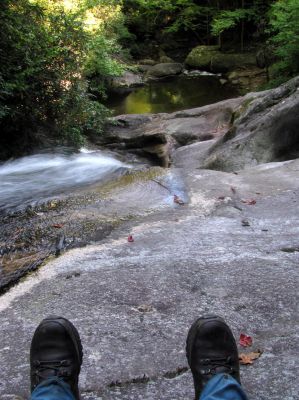 Looking down from the top of Bard Falls
