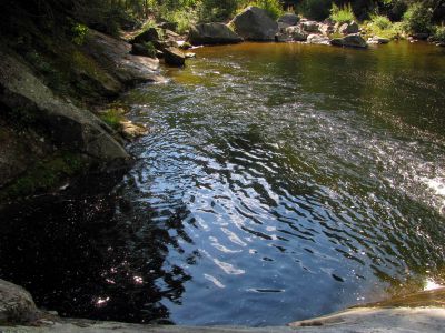 Swimming hole below Harper Falls

