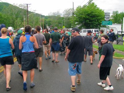 Mitch and Rita in front of me in the parade
