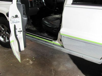 Taping it up to paint the trim black 
