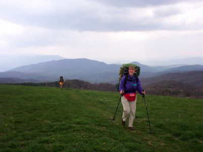 Hikers on Max Patch (4-2004) 
