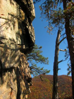 view along the ledge 
