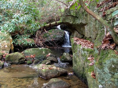California Creek
Awesome 10 ft waterfalls we discovered above the upper falls. They are set back in a grotto and are very nice.  11-20-2010
