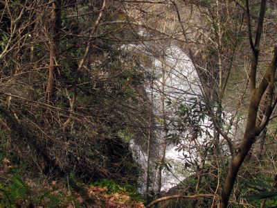 Compression Falls as seen from a ridge high above them (Taken April 3, 2012) 
