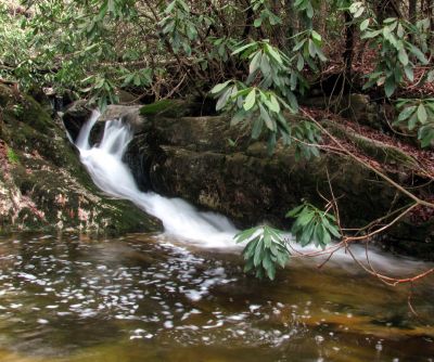 falls just above top of Upper Dick Creek Falls Taken 3-3-2012
