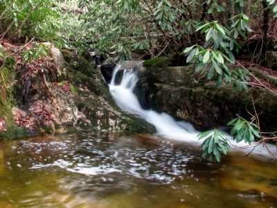 falls just above top of Upper Dick Creek Falls Taken 3-3-2012
