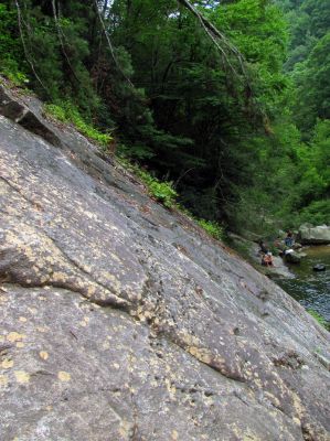 Picture taken while climbing up the rope from the upper falls Taken 7-24-2012
