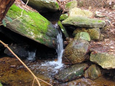Smalls falls just above top of Mountaineer Falls - Taken 4-14-2012
