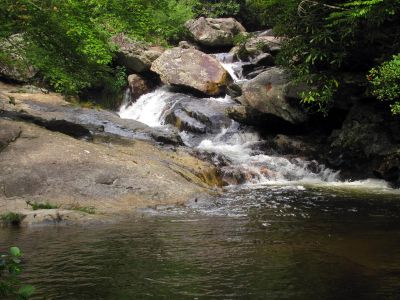 Small falls and pool just above the upper Upper Creek Falls - Taken 8-9-2012
