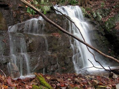 Largest falls just below the Middle Wilderness Falls Taken 2-23-2012
