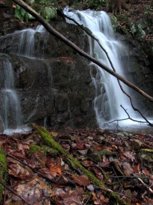 Largest falls just below the Middle Wilderness Falls Taken 2-23-2012
