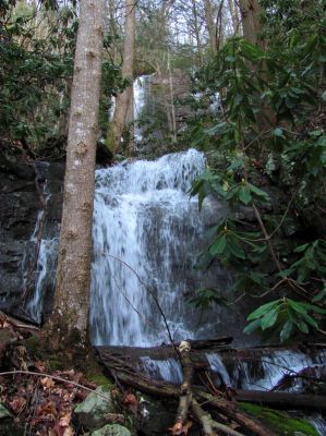 Largest falls just below the Middle Wilderness Falls Taken 2-23-2012

