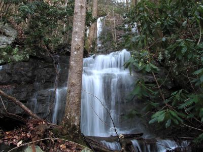 Largest falls just below the Middle Wilderness Falls Taken 2-23-2012
